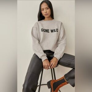 Reformation gone wild grey crew neck